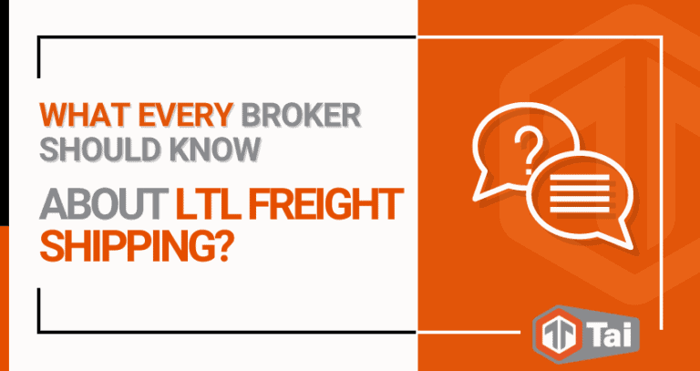 LTL Freight shipping with Tai tms for freight brokers