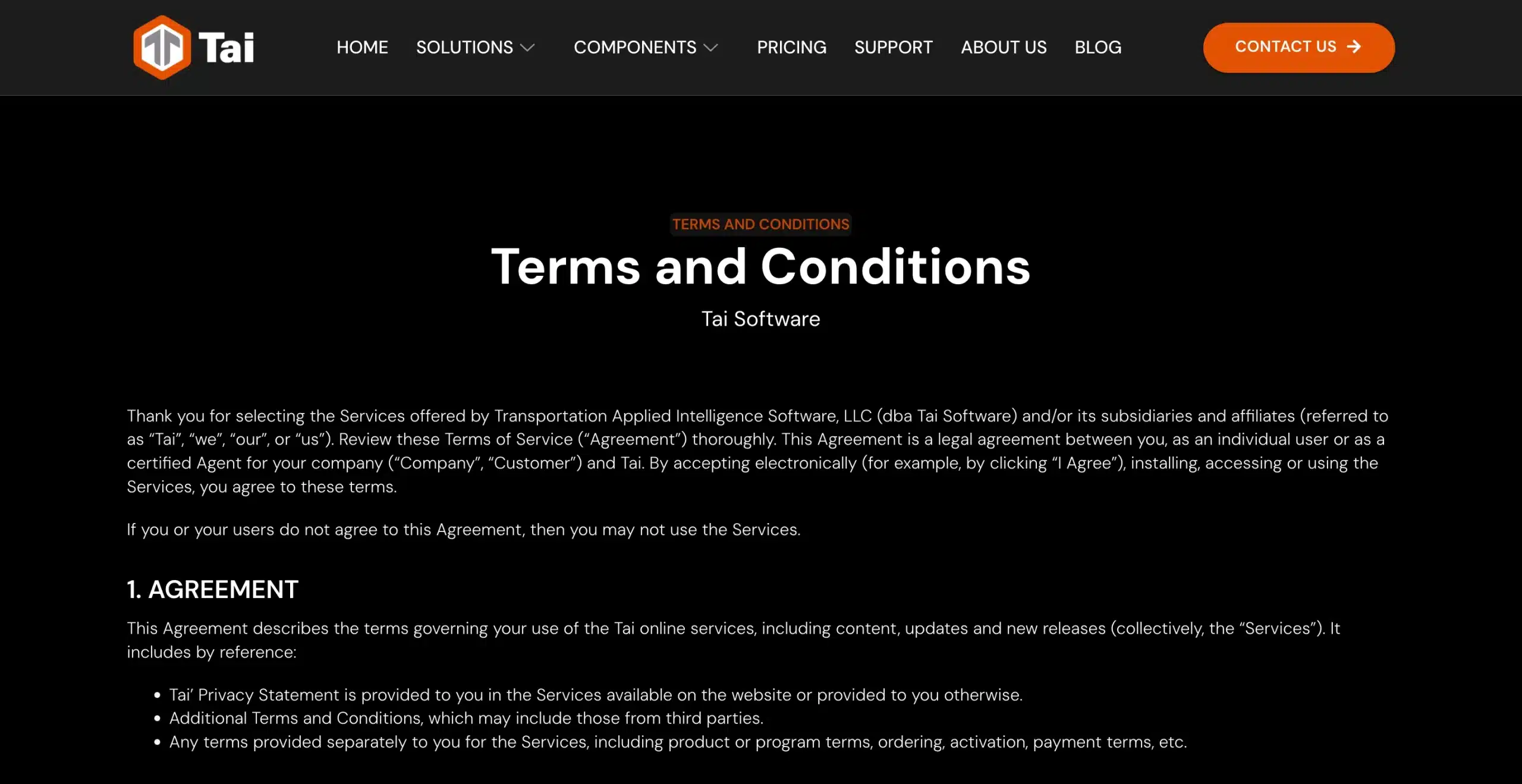 Terms And Conditions - Tai Software