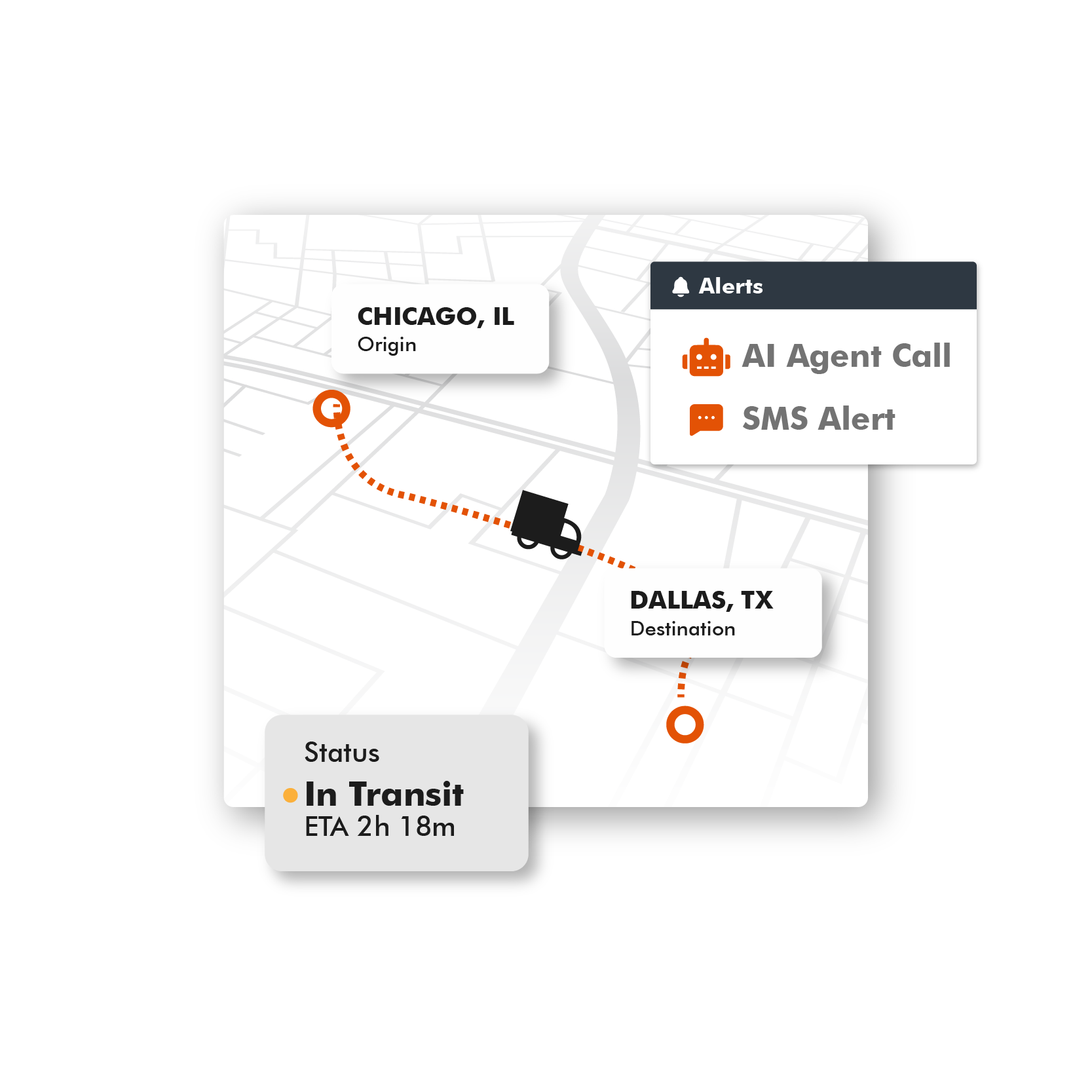 Tai real-time FTL shipment tracking map